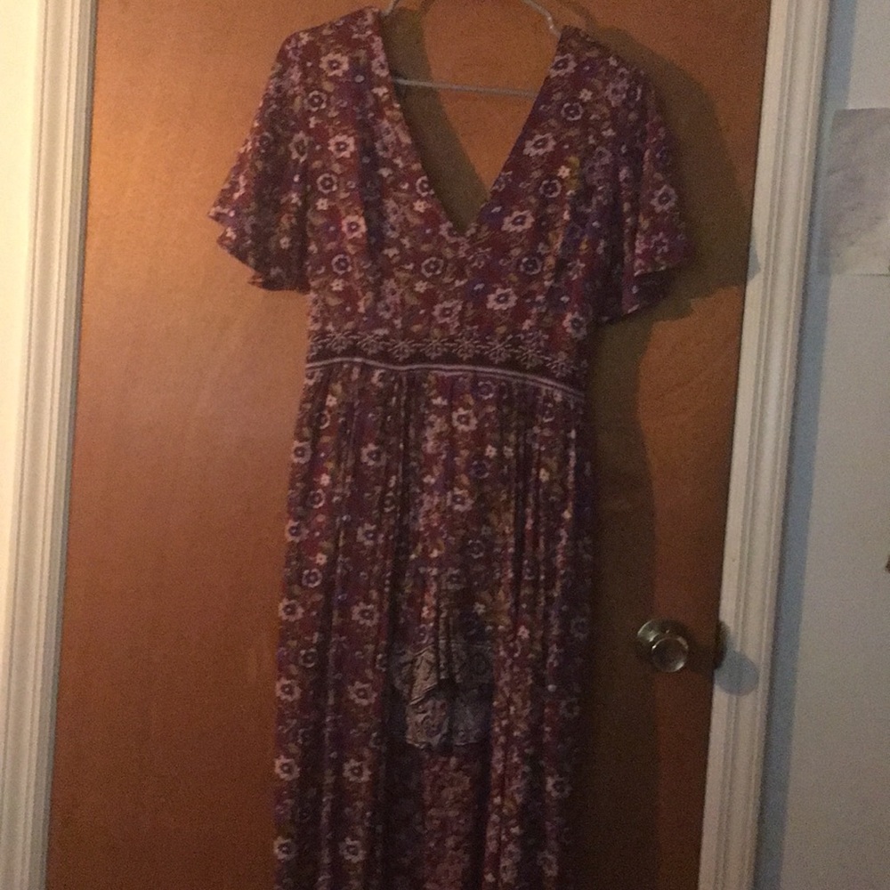 Cute romper, keyhole back and wrap around skirt